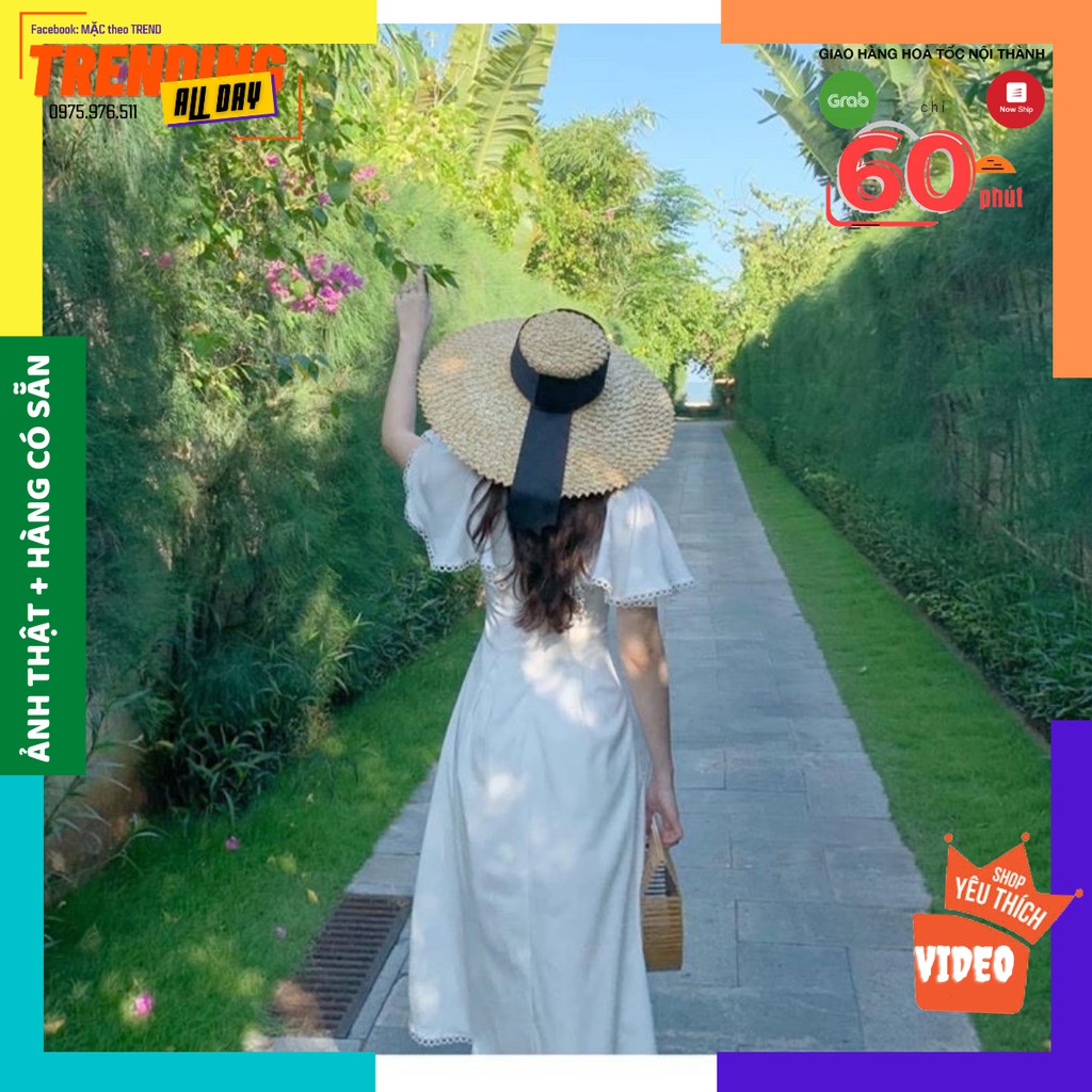 Đầm Dáng Dài, Đầm Xoè Tay Cách Điệu, Cổ Tim, Viền Ren, From Chuẩn mặc Auto Xinh Đẹp ạ. | BigBuy360 - bigbuy360.vn