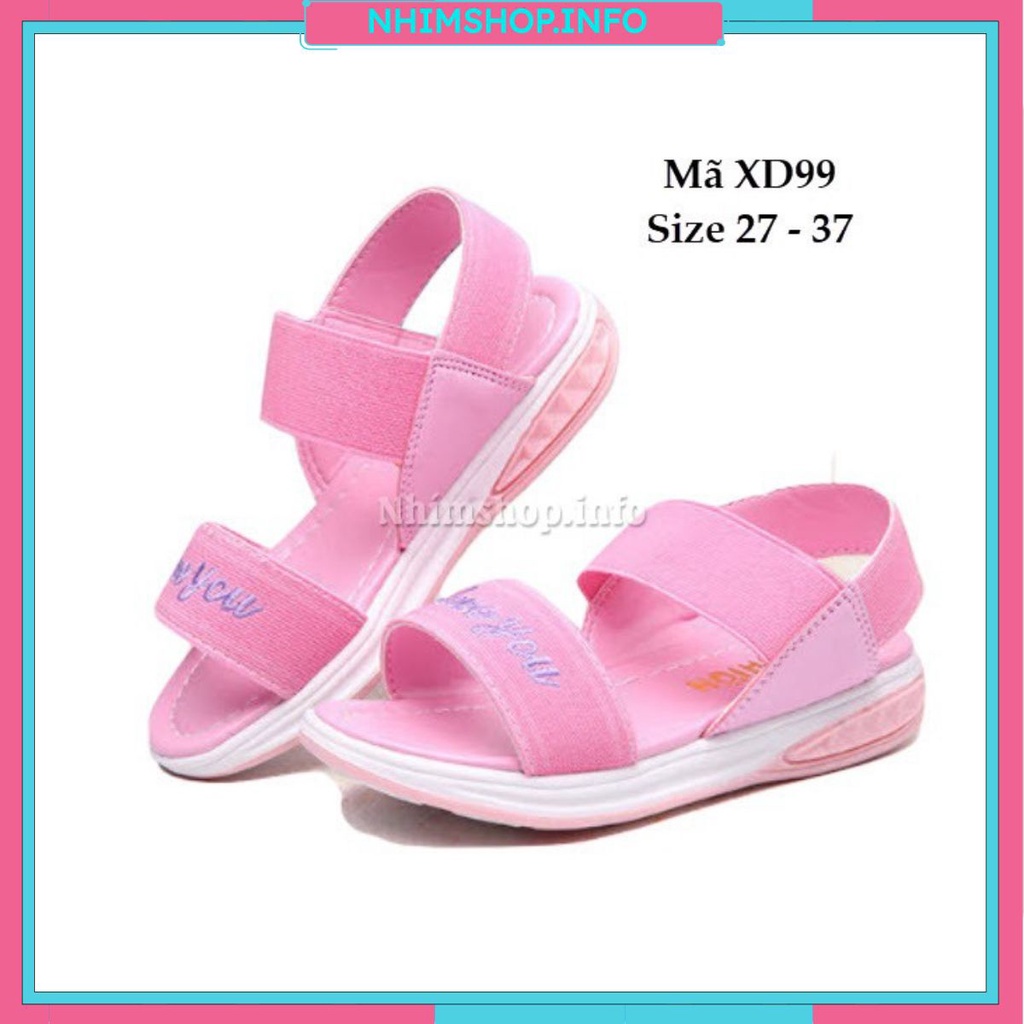 Sandal Bé Gái 3 - 12 Tuổi Quai Thun Co Giãn XD99 (Có ảnh thực tế)