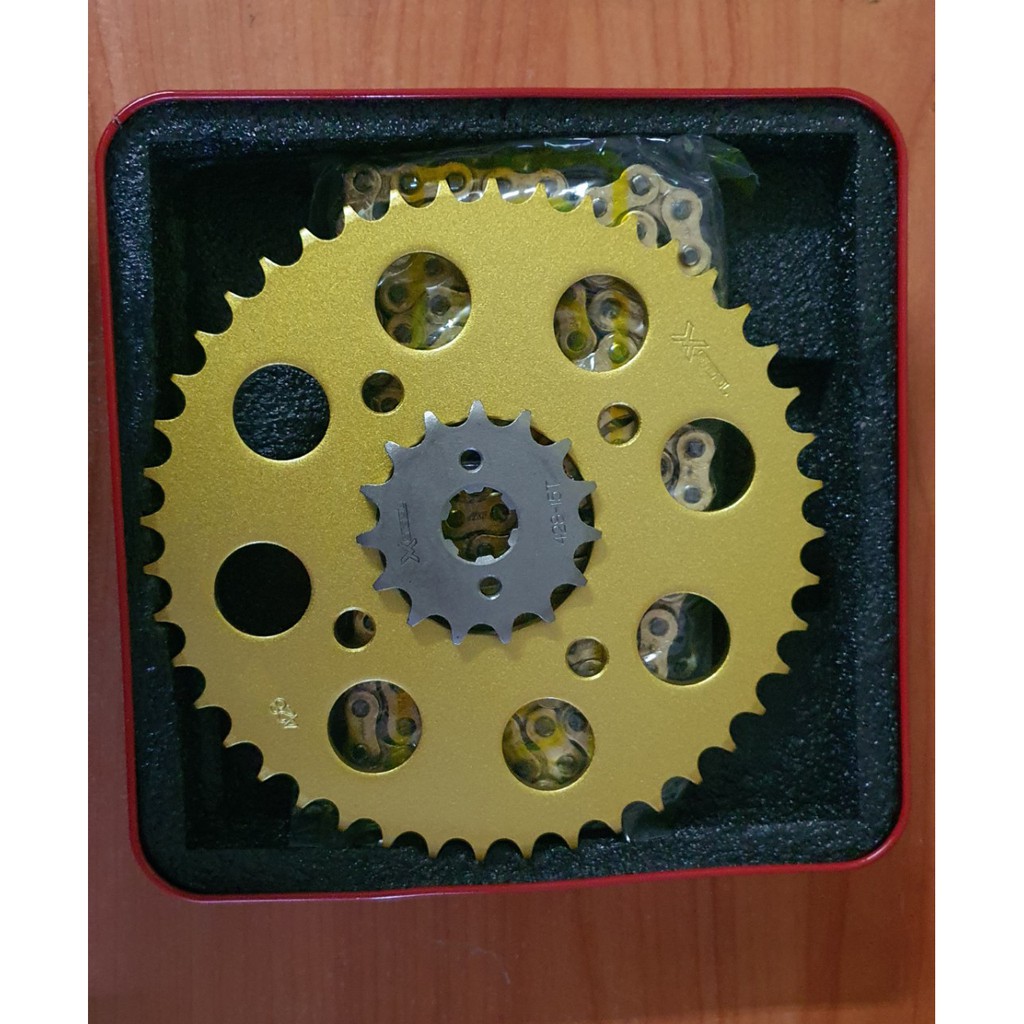 Bộ nhông xích – Nhông sên đĩa X1R cho Exciter150 nhông trước 14 nhông sau 42