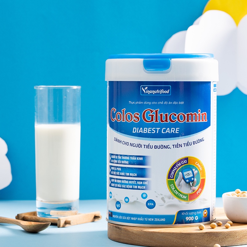 Sữa bột Colos Glucomin Diabest Care Vinanutrifood sản phẩm dành cho người tiểu đường chuyên biệt, phục hồi sức khỏe 900g