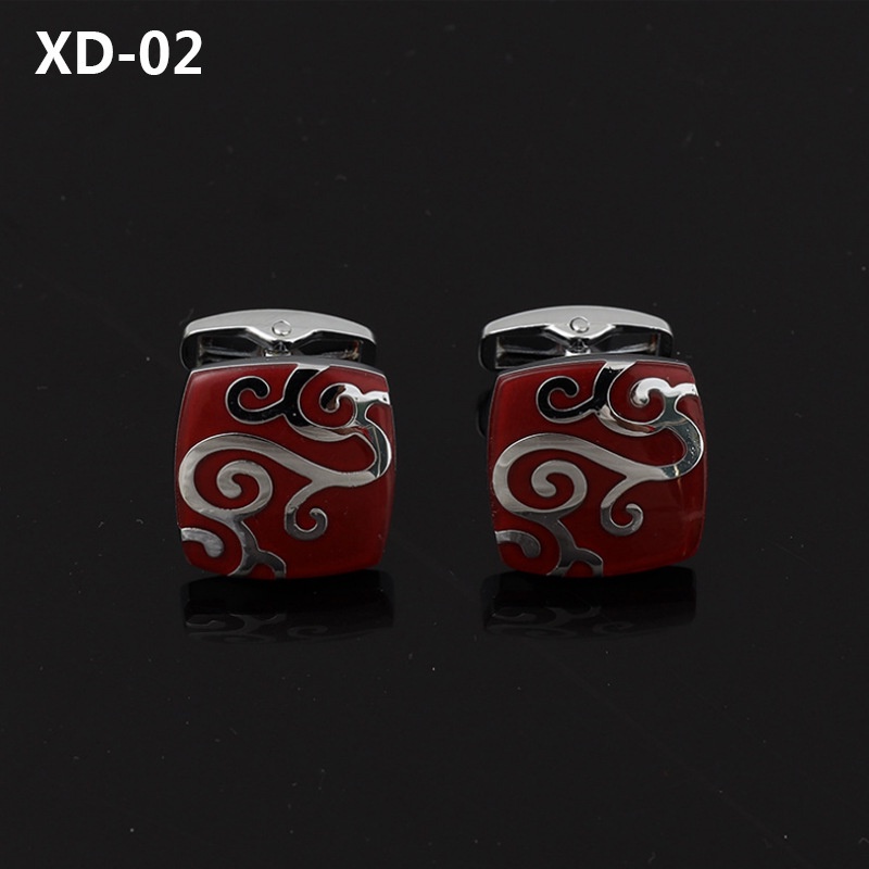 Cặp khuy măng sét EFAN đính đá giả thời trang sang trọng cho nam