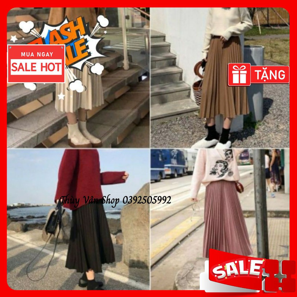 Chân váy xòe xếp ly nhũ loại 1 chất đẹp