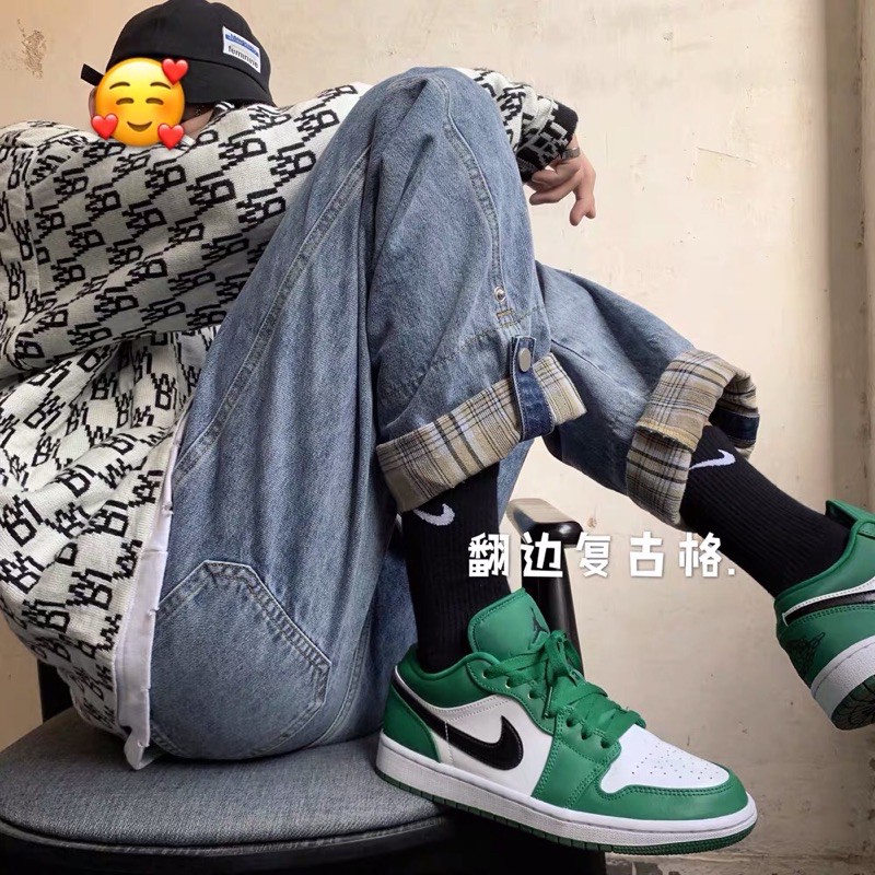 [ORDER-CÓ BIG SIZE] Quần bò jeans ống rộng nam sắn gấu Ulzzang oversize hiphop siêu chất ❤️