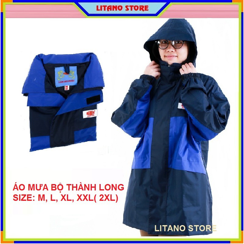 Bộ Áo Mưa Thời Trang 2 Lớp Thành Long - Che Khi Mưa, Giữ Ấm Khi Lạnh