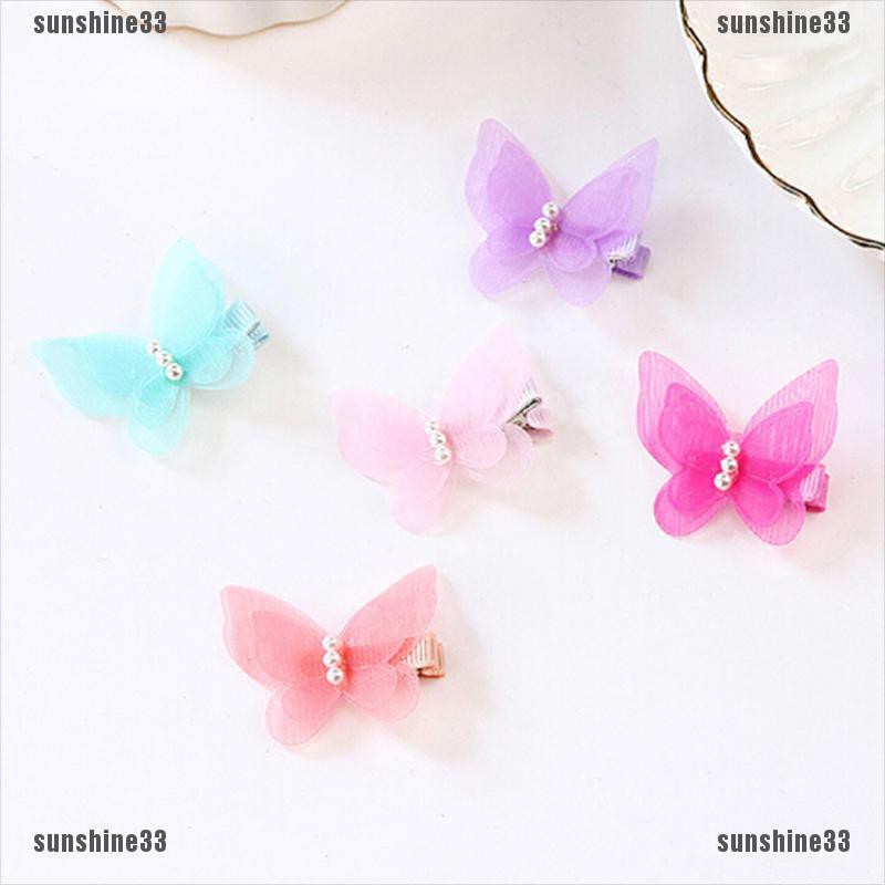 Set 5 Kẹp Tóc Nơ Bướm Cho Bé Gái