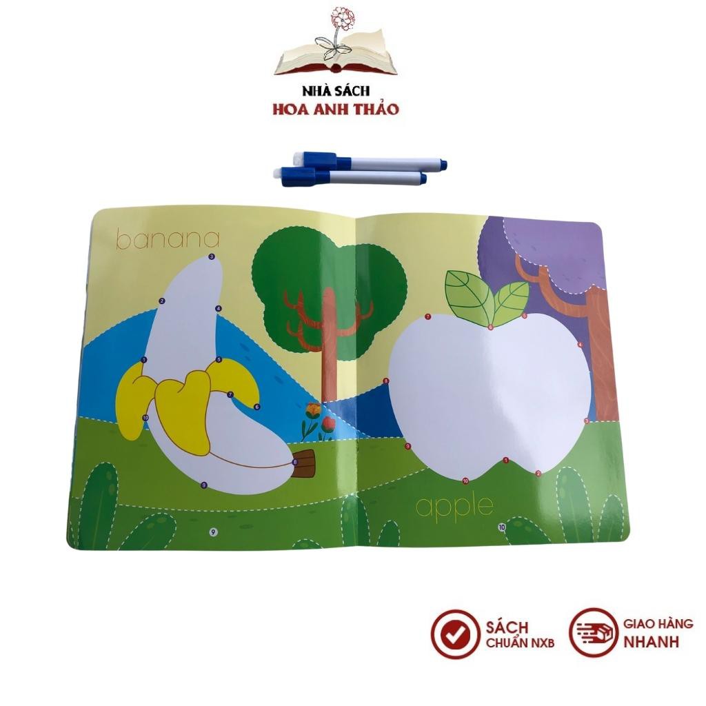 Sách Bộ Vở Viết Xóa Được - Wipe Clean - Tìm kiếm thông minh- Trờ chơi nối số (bộ 04 cuốn)