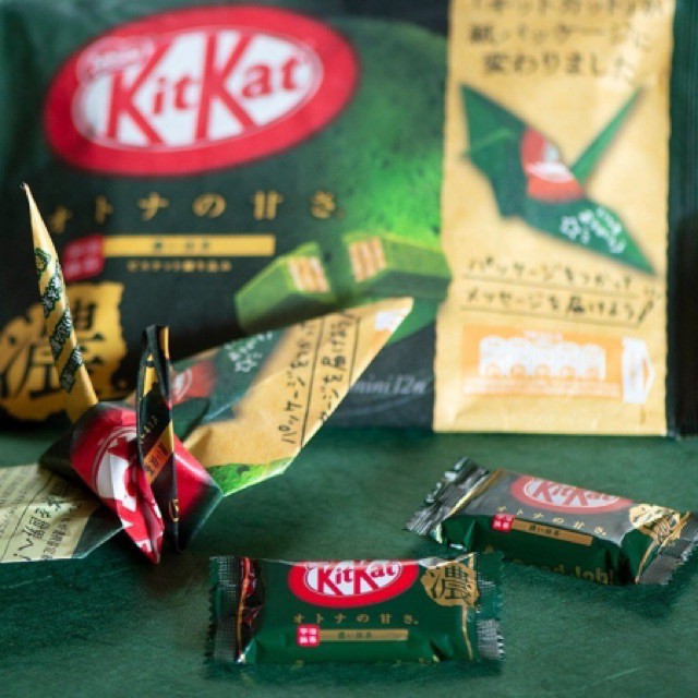 KIT KAT NHẬT BẢN - VỊ TRÀ XANH PHIÊN BẢN GIẤY GẤP ORIGAMI