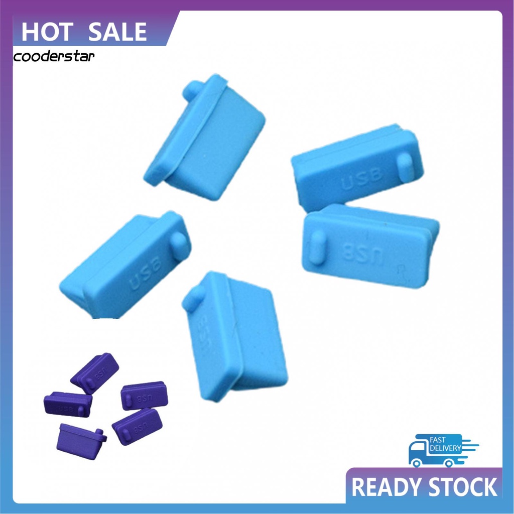 Bộ 5 nút chống bụi cổng sạc USB 2.0/3.0 cho máy tính xách tay