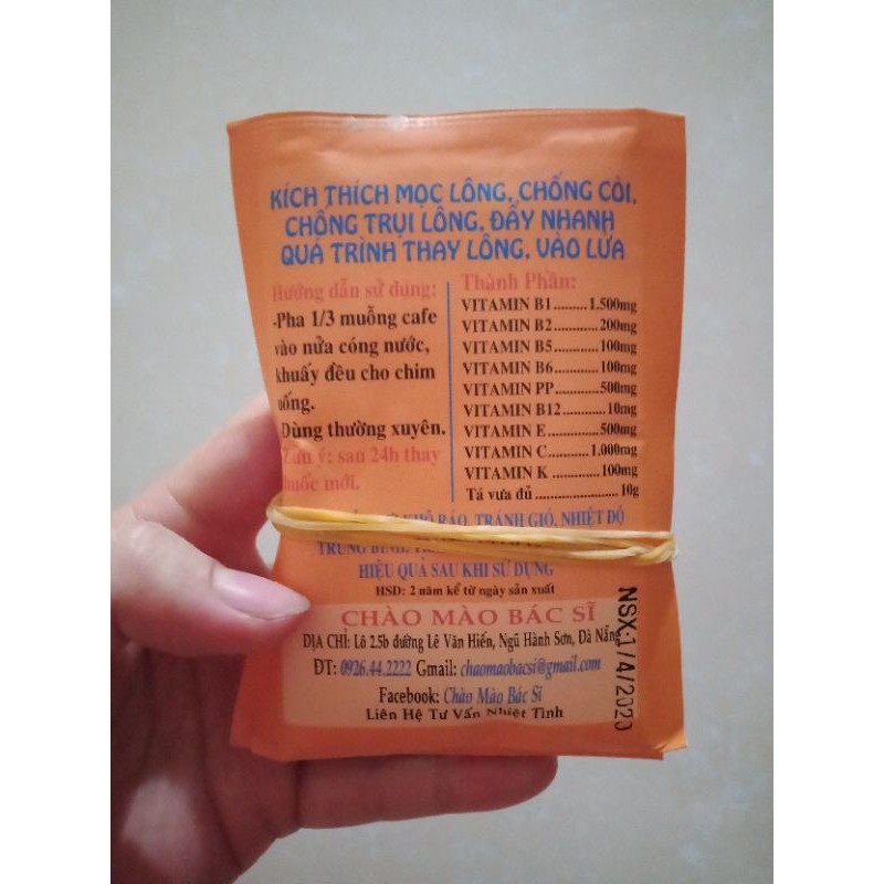 Bột mọc lông cho chim (combo 2 gói)