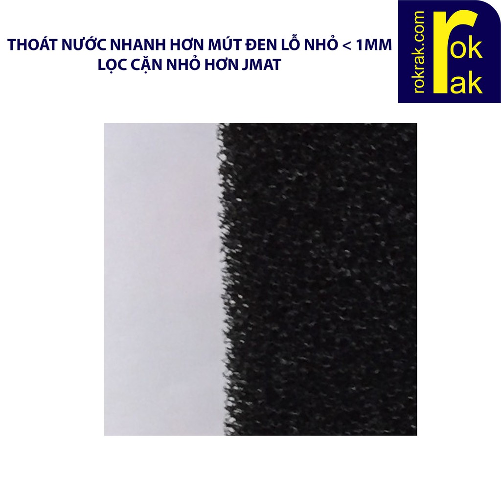 Mút đen lọc nước hồ cá Koi vuông 50cm dày 5cm  Lọc phân hủy tốt