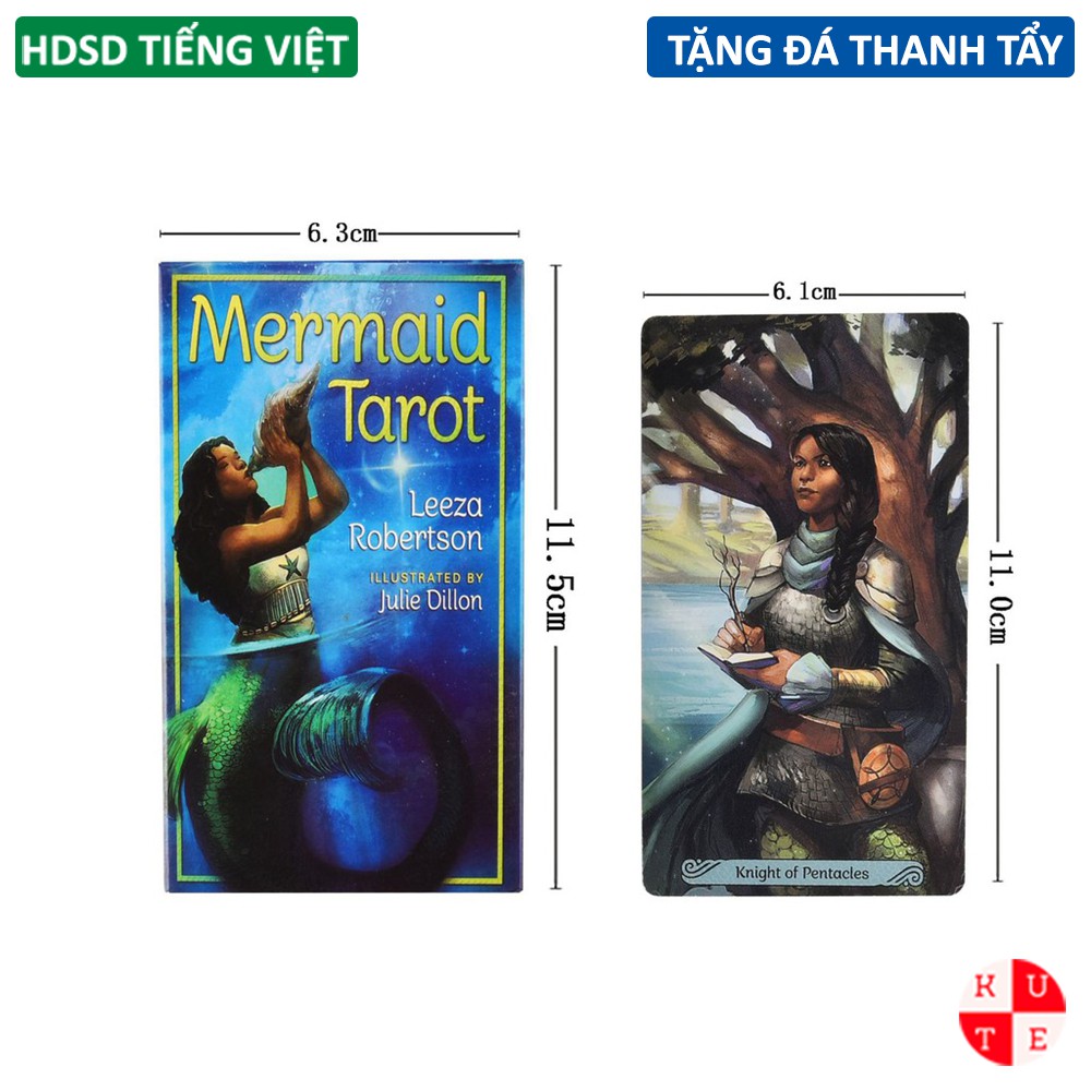 Bài Tarot Mermaid 78 Lá Bài Tặng Hướng Dẫn Sử Dụng Tiếng Việt Và Đá Thanh Tẩy C35