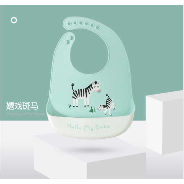  Yếm Ăn Dặm Silicon An Toàn Cho Bé - HBQ Kids - GiaHuy Baby