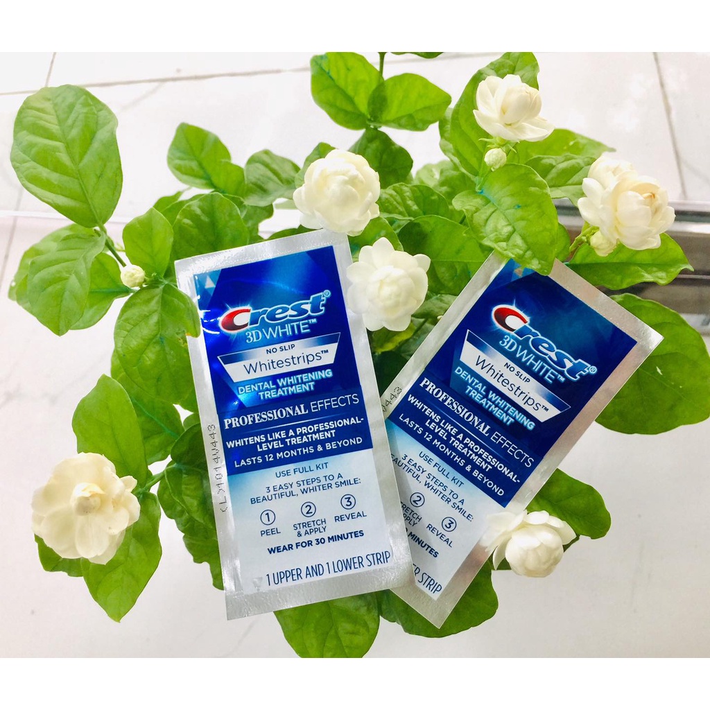 Miếng Dán Trắng Răng Crest 3D White Professional Effects Level Treatment SB Start Up