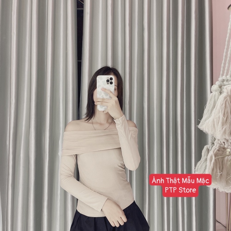 [Siêu Hot] Áo Len Tăm Trễ Vai 3 Màu Siêu Xinh, Áo Kiểu Nữ Dáng Ôm Có Ảnh Thật Kèm Video | BigBuy360 - bigbuy360.vn