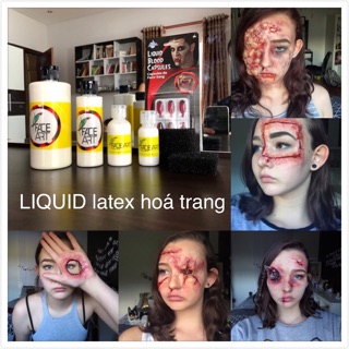 Tạo hình vết thương HALLOWEEN - SILiCONE làm vết thương - LIQUID latex hoá trang vết thương Da - Đồ hoá trang phim
