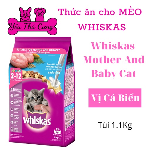 Thức ăn mèo whiskas junior 1.2kg-1.1kg-YÊU THÚ CƯNG
