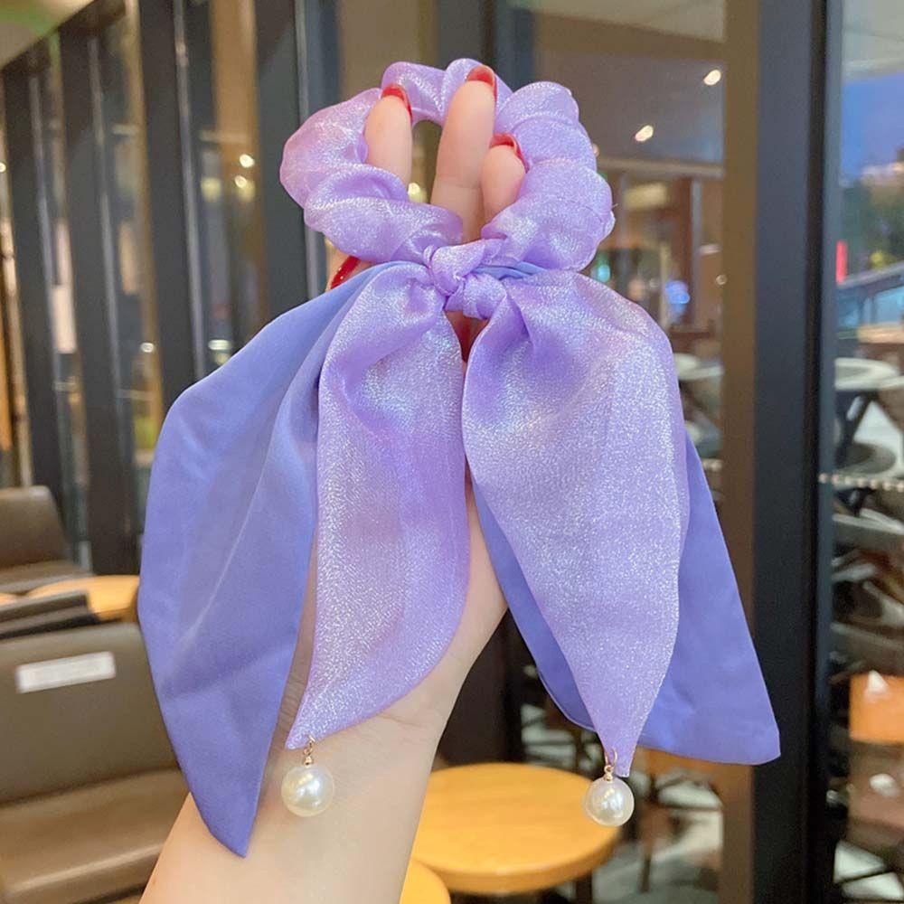 Dây Cột Tóc Co Giãn Đính Nơ Cỡ Lớn Kiểu Vintage Ngọt Ngào WMES15H