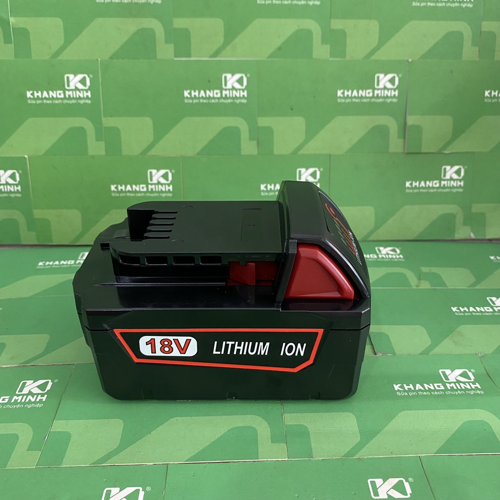 Vỏ pin Milwaukee 5s 18v, lắp được 2 hàng - 10 cell 18650