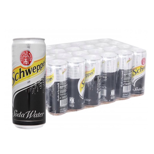 Soda Sleek Schweppes đen CoCa-CoLa 24lon x330ml