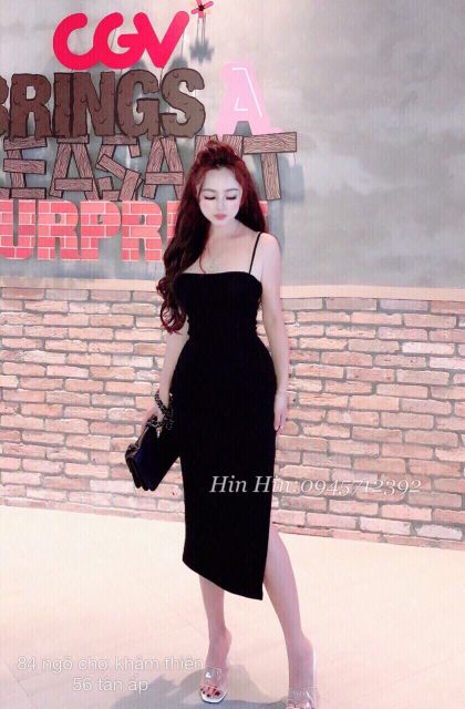 Váy ôm body 2 dây xẻ cạnh | BigBuy360 - bigbuy360.vn