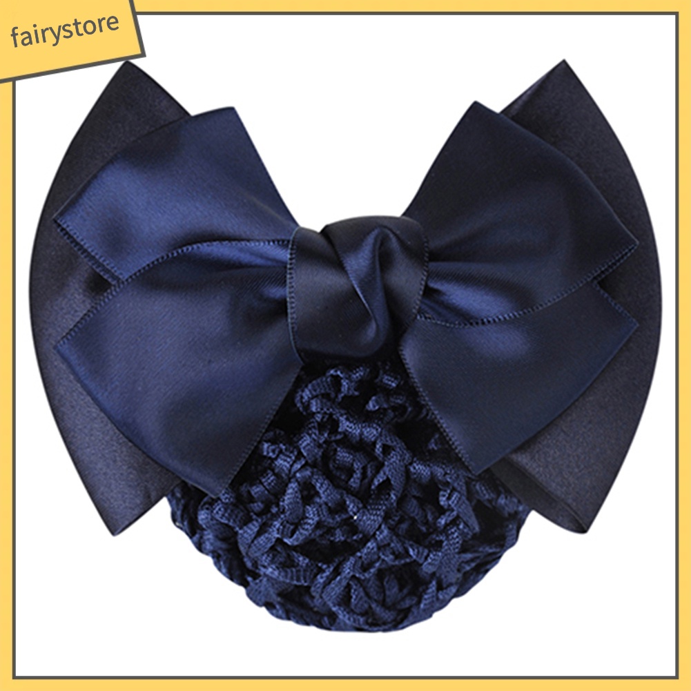 Kẹp lưới búi tóc đính nơ thời trang nữ tính