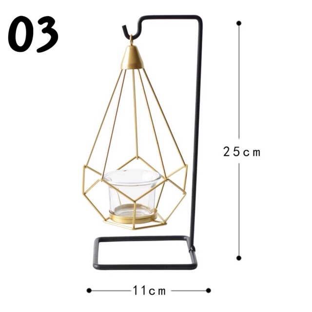 Giá trang trí để bàn, giá treo nến dạng lồng đèn (8 mẫu) - VS67