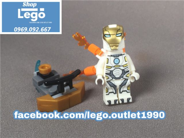 Xếp hình Người sắt Iron man Tony Stark Avengers Marvel nhà máy Lego Minifigures SY1121