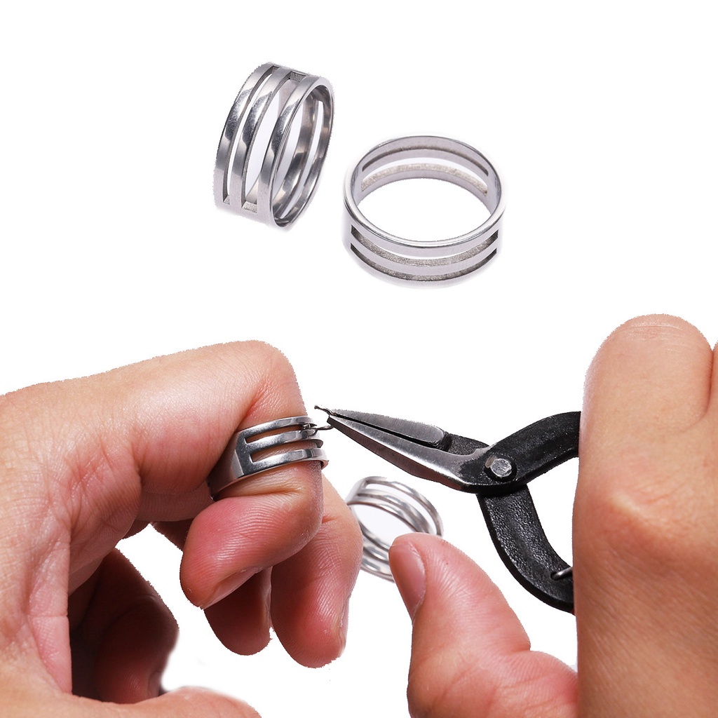 Nhẫn Mở Bằng Thép Không Gỉ Làm Trang Sức Thủ Công