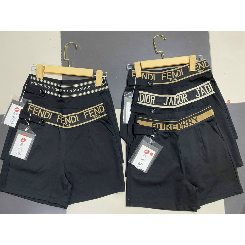 Quần short đùi nữ cạp chữ vải umi hàn lạnh co giãn bốn chiều không cắn chỉ thời trang chunshop 0111