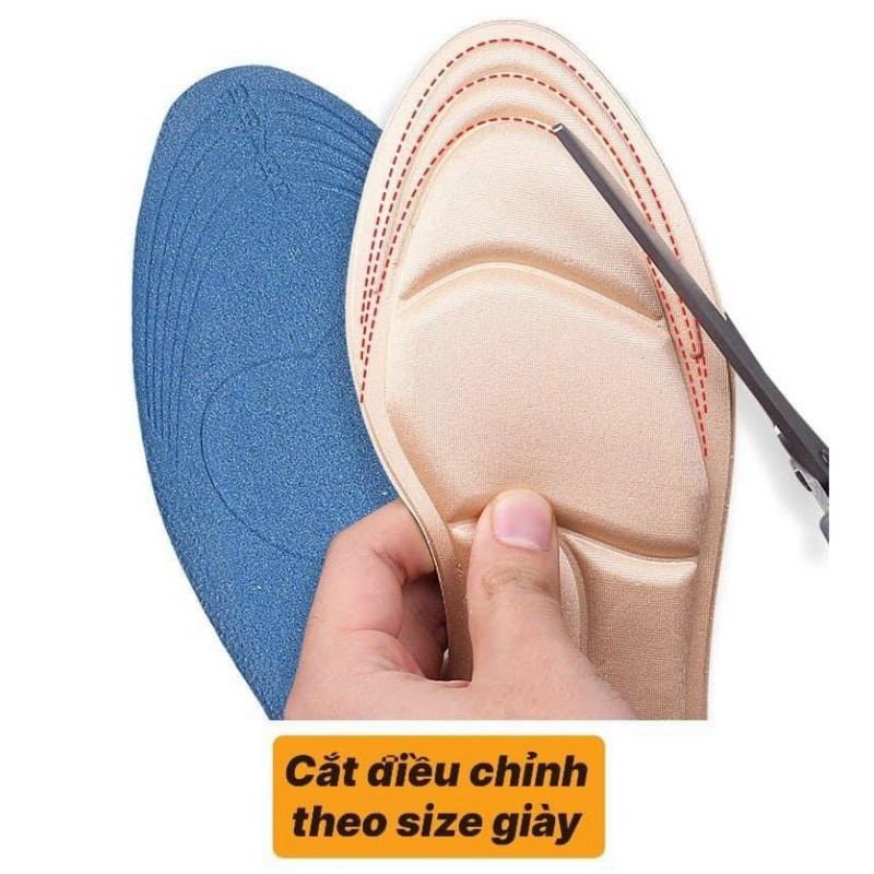 Miếng Lót Giày Giảm Size Cho Giày Bị Rộng Cao Cấp, Vải Êm Chân Và Thoáng Khí