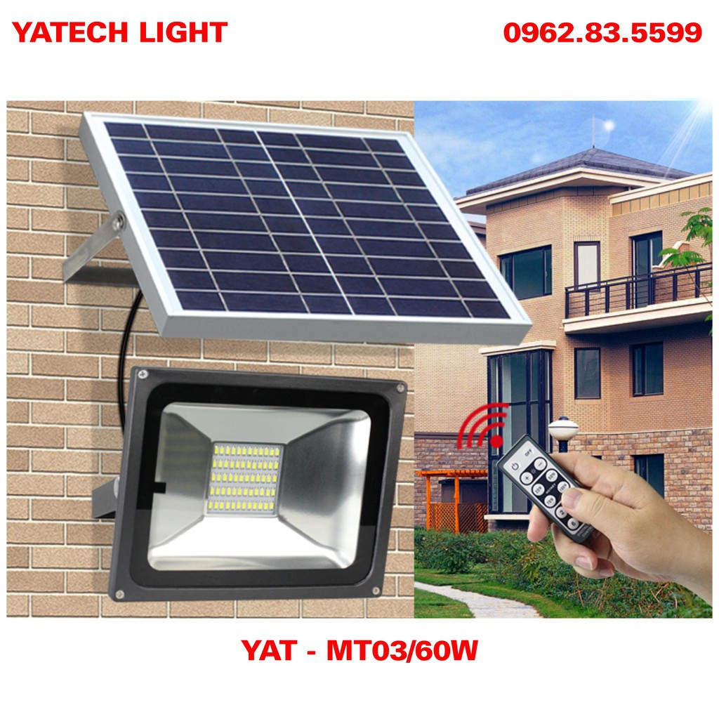 Đèn pha Năng Lượng Mặt trời 60W HSL P01 siêu sáng, siêu bền.