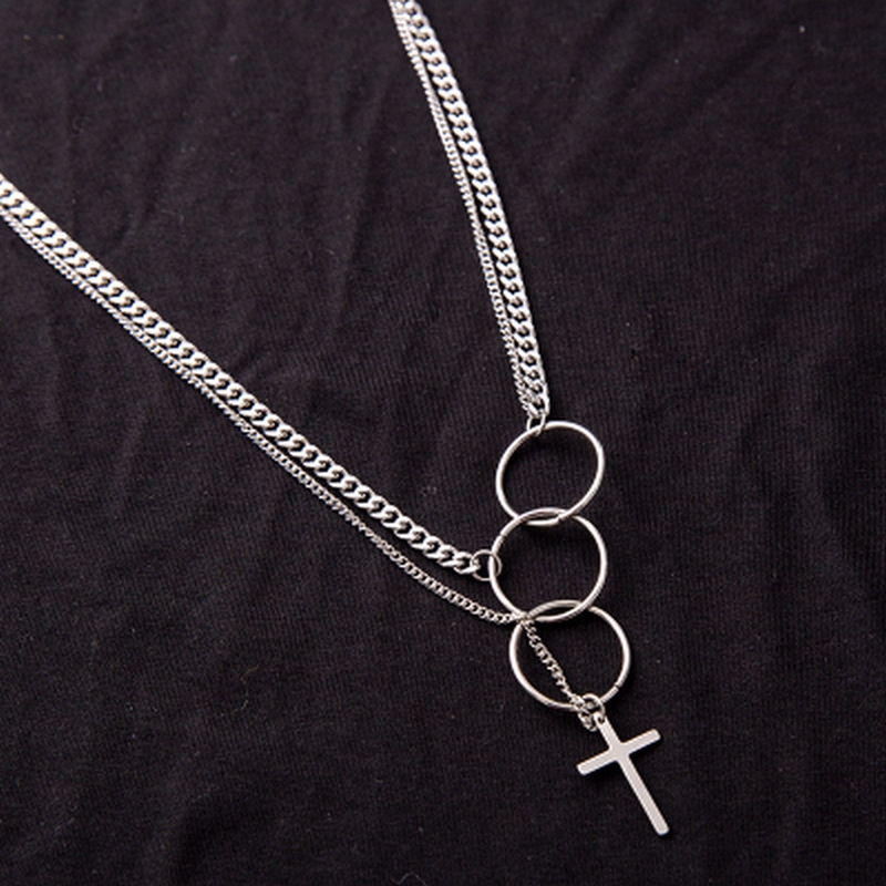 Dây chuyền nhiều lớp mặt thánh giá phong cách hiphop cá tính | BigBuy360 - bigbuy360.vn
