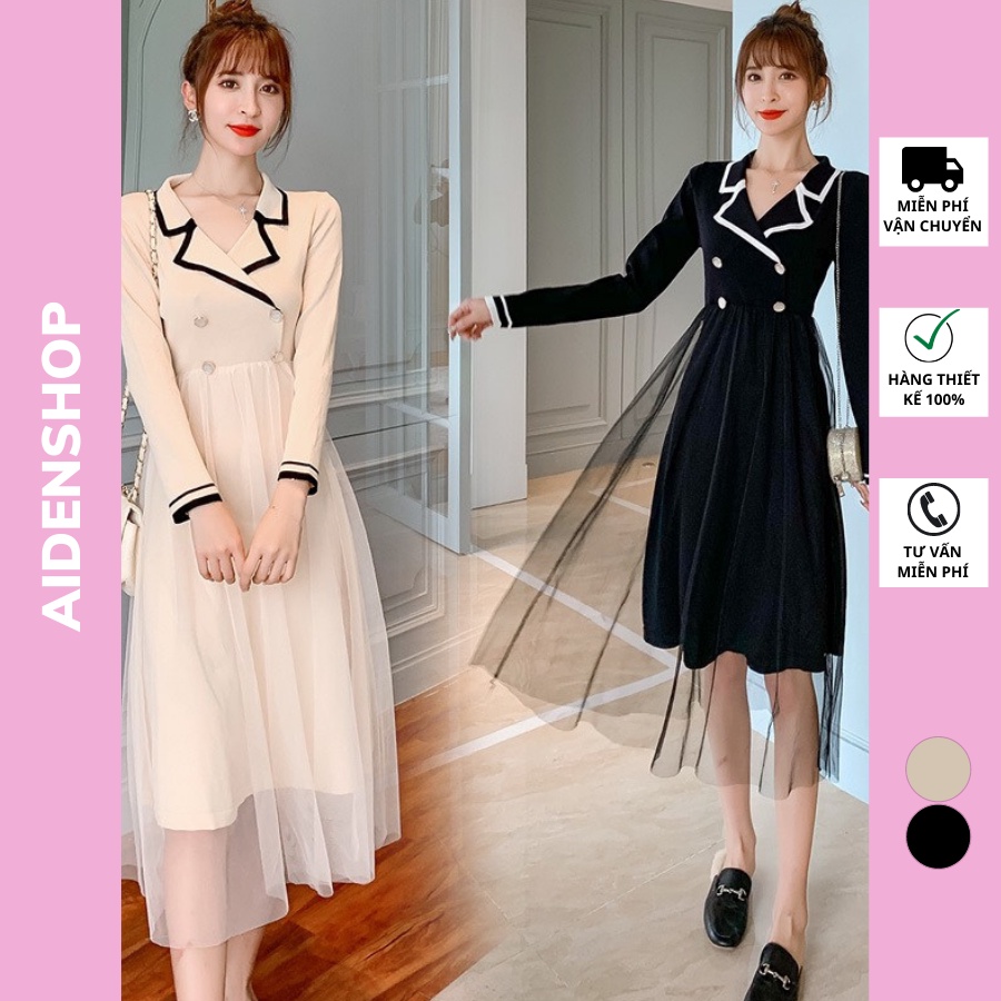 Váy bầu Len thu đông Aidenshop Đầm  len bầu thời trang sang chảnh