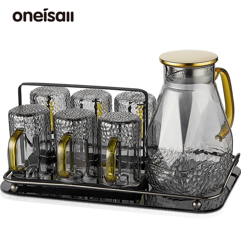 Bình nước ONEISALL chất liệu thuỷ tinh chịu nhiệt cao 1800ml tiện dụng dùng trong gia đình