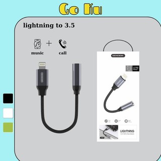 Jack chuyển đổi tai nghe rắc iphone lightning to 3.5 giắc có mic đàm thoại dây dù chống đứt Sendem - Go Ku