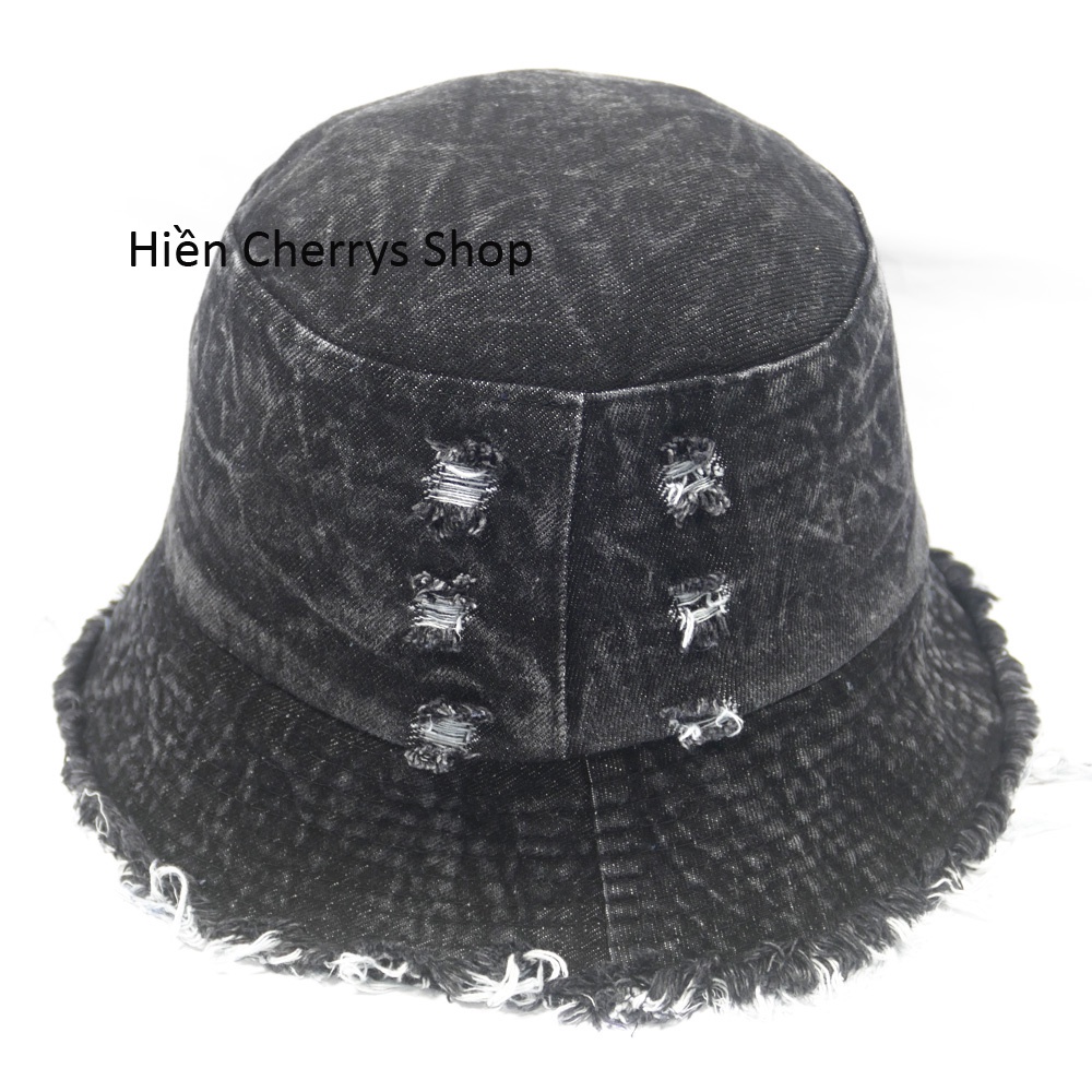 Nón tai bèo ,nón Jean bucket hàn quốc - Mũ vành Rin rách + 2 mặt cực chất thời trang nam nữ hot teen