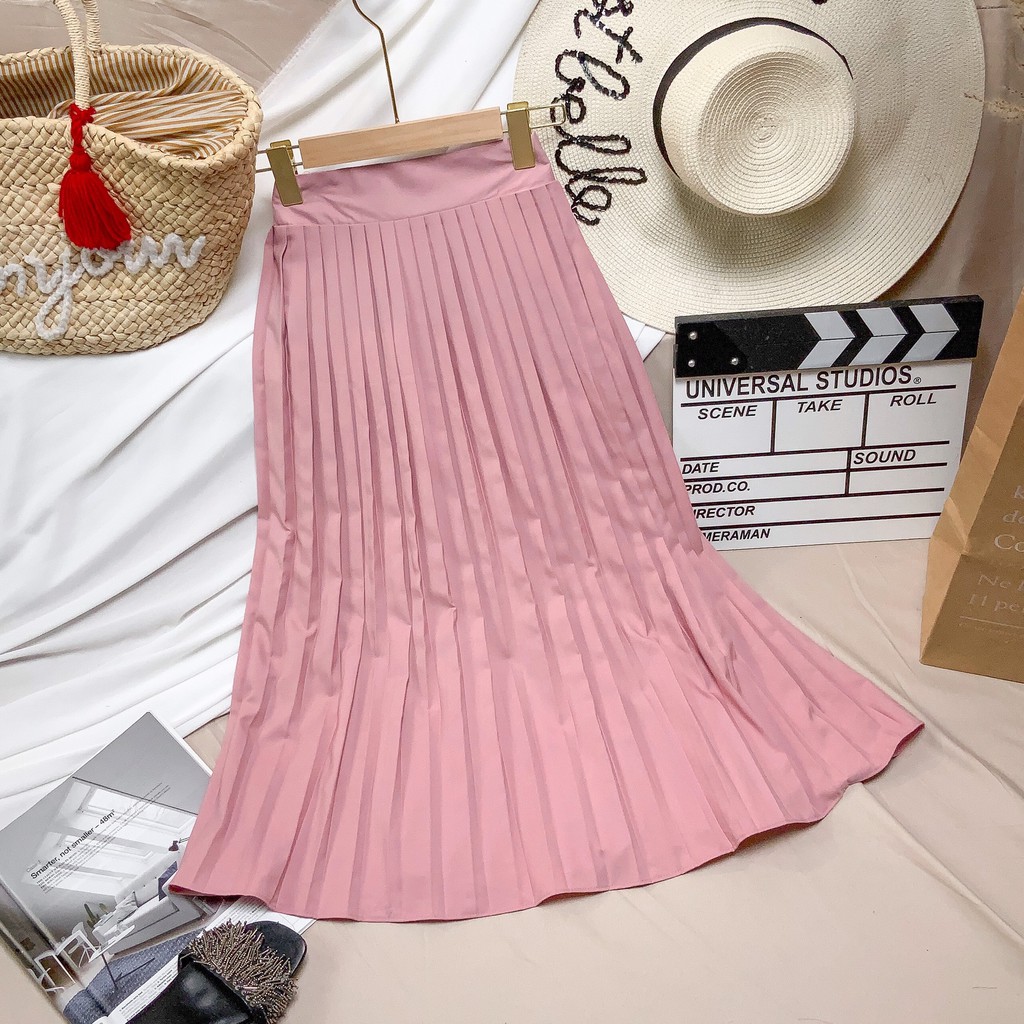 Chân váy midi xếp ly MIMIX thanh lịch MV4140 | BigBuy360 - bigbuy360.vn