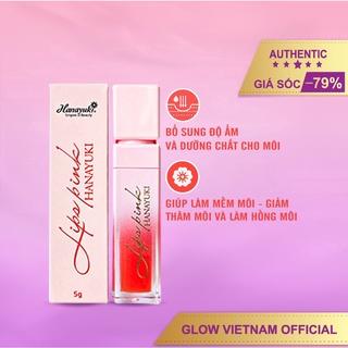 Sỉ-Son dưỡng Hanayuki xoá khử thâm, làm hồng môi, dưỡng môi căng mọng Lips Pink Hanayuki chính hãng- Glow Beaute