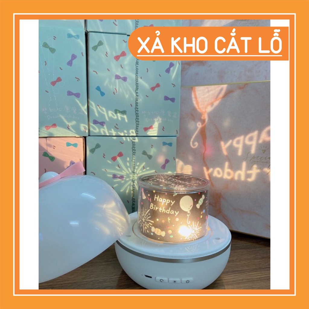  Đèn ngủ ngàn sao 3D chiếu trần xoay tự động kèm 6 hình chiếu cổ tích, đại dương, sinh nhật SMARTOYVN