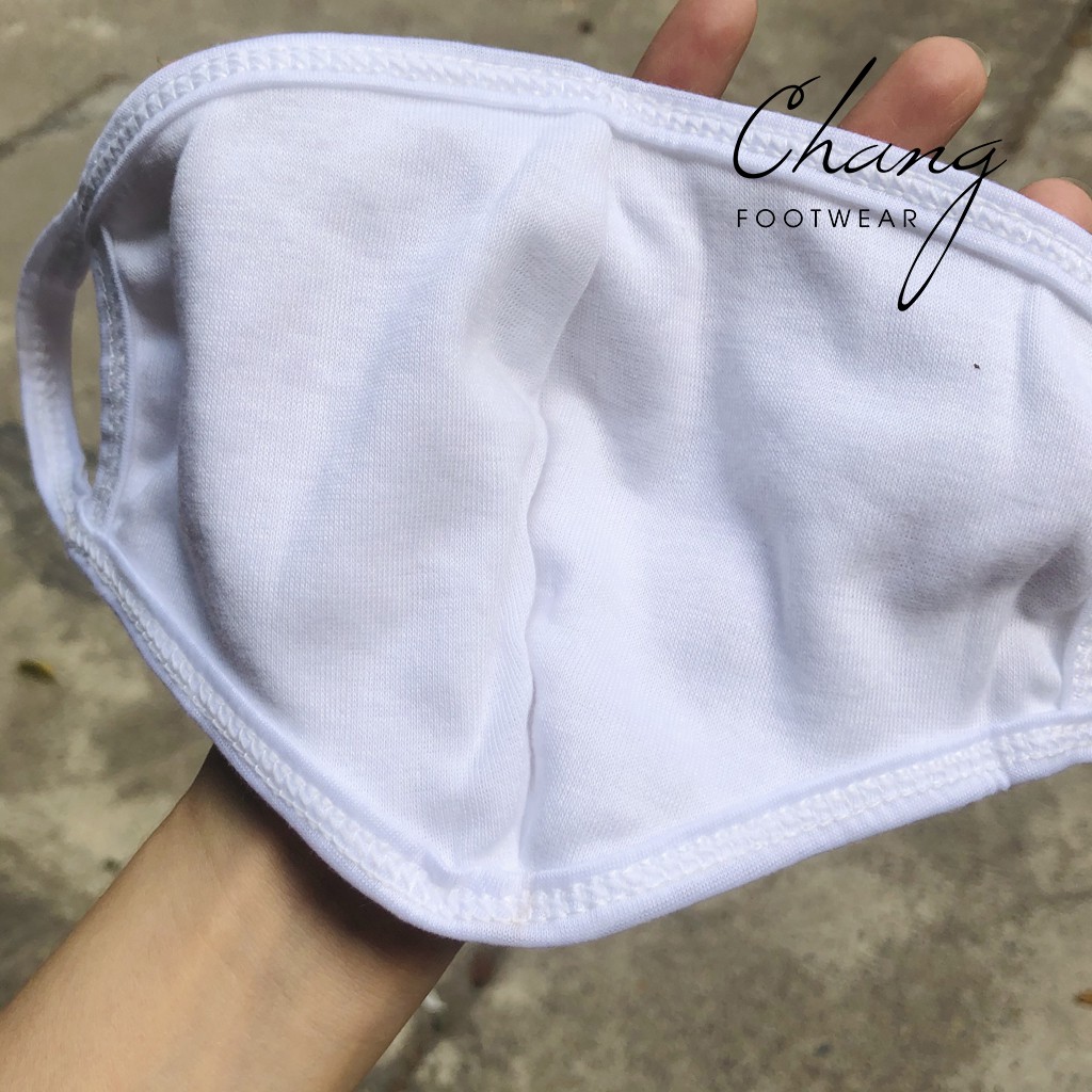 Khẩu trang vải cotton  Dùng 30 lần  Khẩu trang dệt kim 2 lớp một màu chống bụi phòng ngừa các bệnh hô hấp