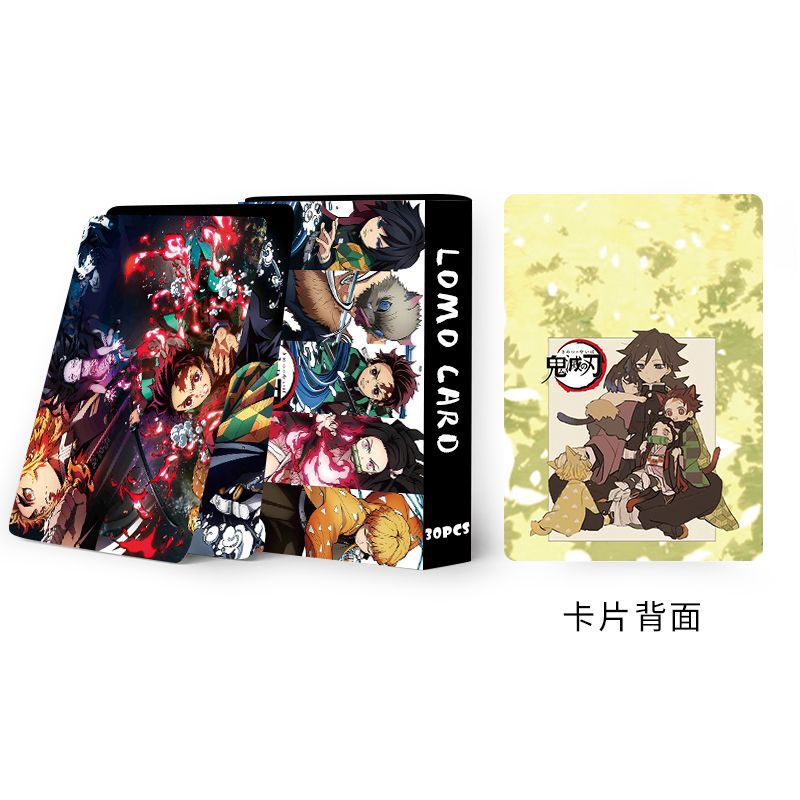 Hộp 30 Thẻ Demon Slayer Photocard Double-sided Color Printing Lomo Card