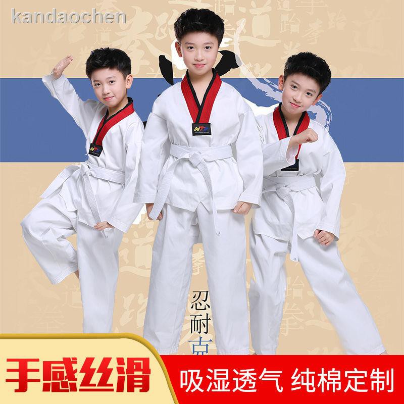 Bộ Đồng Phục Tập Võ Taekwondo Chất Liệu Cotton Dành Cho Người Lớn Và Trẻ Em