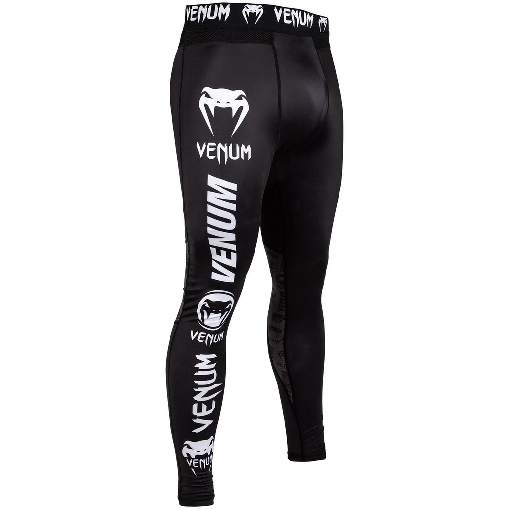 Quần bó Venum Logo Tights - Black/White