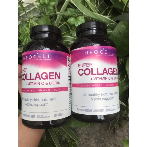 Viên uống đẹp da Neocell Biotin Super Collagen + C with biotin chai 360 viên của Mỹ