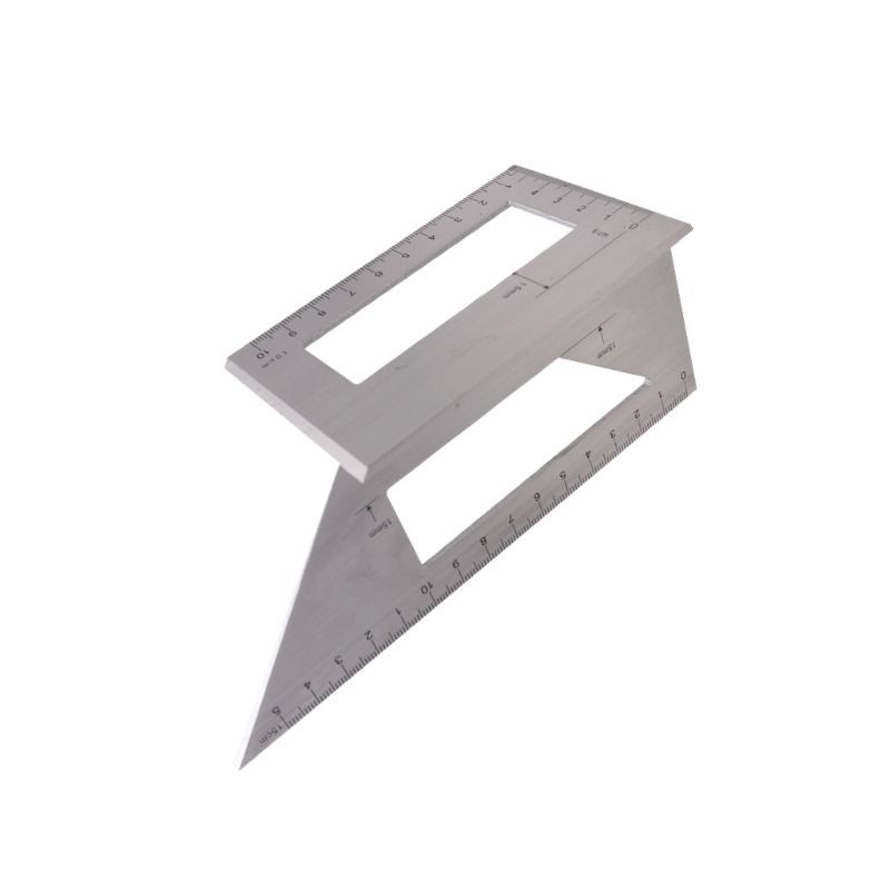 SUN Aluminum Alloy Wooden Square Multifunction Ruler 45 90 Degree Gauge Woodworking