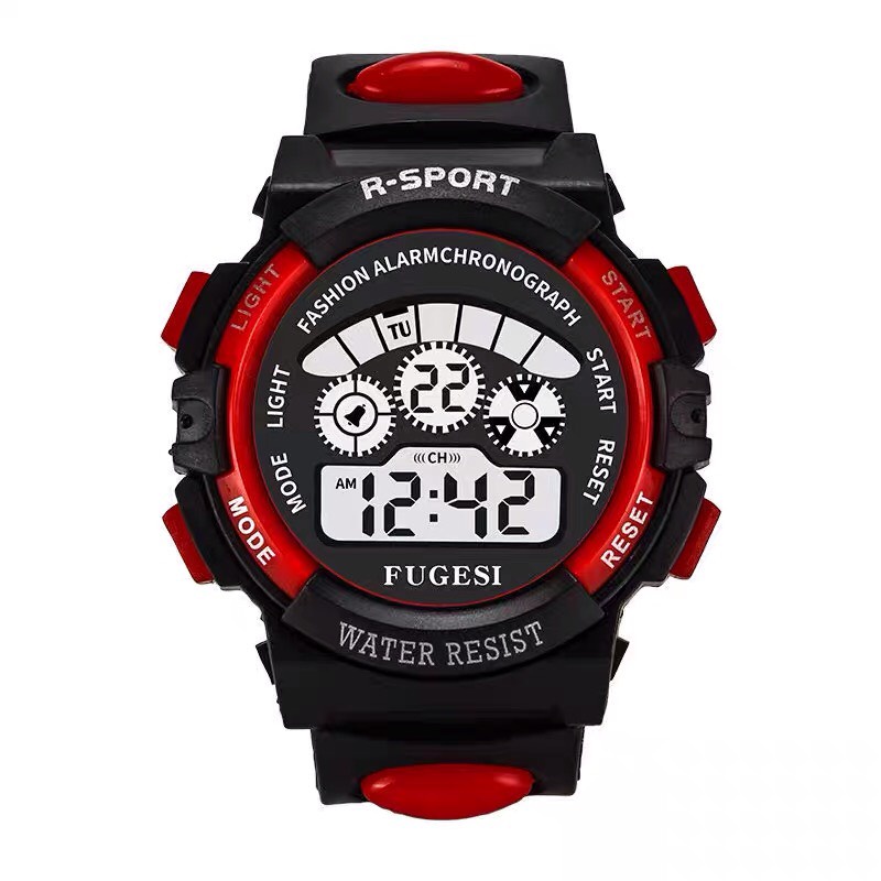 Đồng hồ Sport trẻ em đèn LED phát sáng chống nước 30m thiết kế thể thao siêu bền