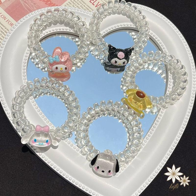 【kifli】Dây Cột Tóc Kiểu Dáng Cún Pochacco Dễ Thương Dành Cho Nữ