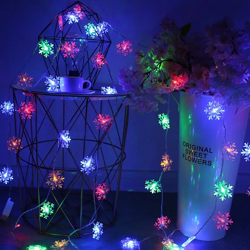 [Mới] [Miễn Phí Vận Chuyển] 2.5M 3M 20 Đèn LED Bông Tuyết Và Đèn USB