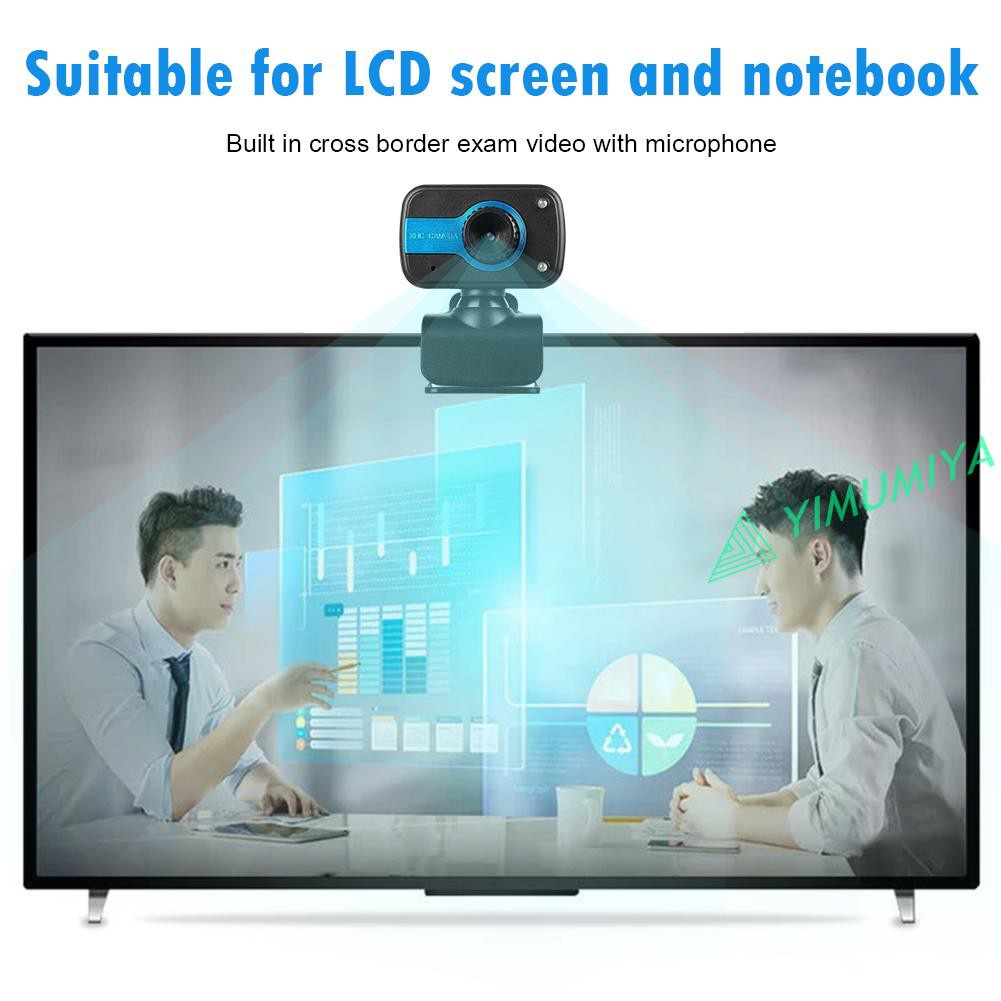 Webcam Usb Hd 2 Đèn Led Hỗ Trợ Quay Ban Đêm Kèm Micro | BigBuy360 - bigbuy360.vn