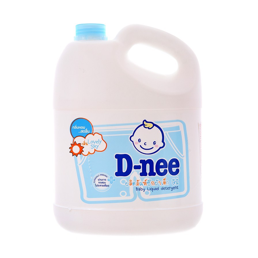 Nước giặt cho bé D-nee can 3 lít (xanh, tím, trắng, hồng)